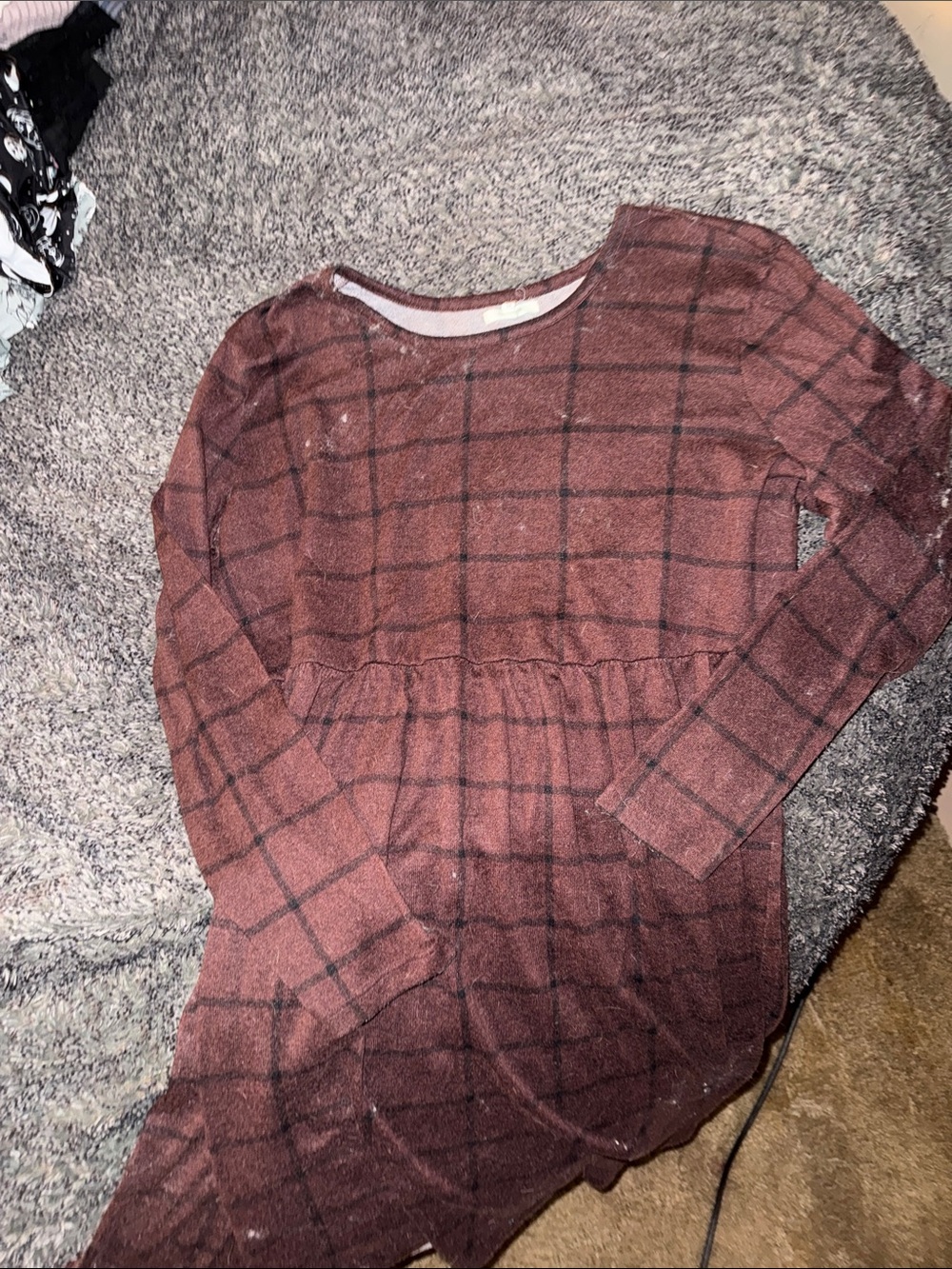 Maurices Burgundy Long-Sleeved Dress - 1X